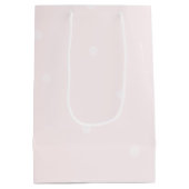 Little Princess Crown Pearls Dots Baby Shower ミディアムペーパーバッグ (裏面)