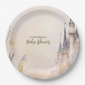 Little Princess Fairytale Castle Baby Shower ペーパープレート (正面)