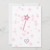 Little Princess First Birthday, Pink Crown  招待状 (裏面)