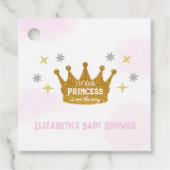 Little Princess Girl Baby Shower フェイバータグ (正面)