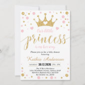 Little Princess Girl Baby Shower Invitation 招待状 (正面)