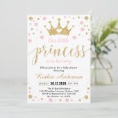 Little Princess Girl Baby Shower Invitation 招待状 (スタンド正面)