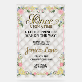 Little Princess Is On The Way Girl Baby Shower アクリルサイン