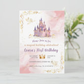 Little princess Theme invitaion. Kids party. 招待状 (スタンド正面)