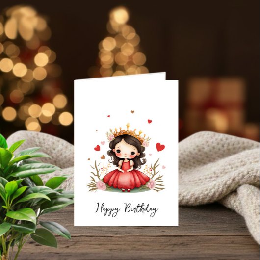 Little princess with red dress 招待状