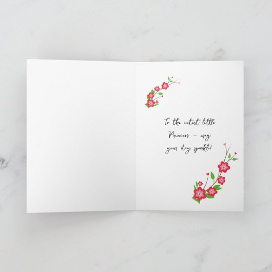 Little princess with red dress 招待状 (内部)