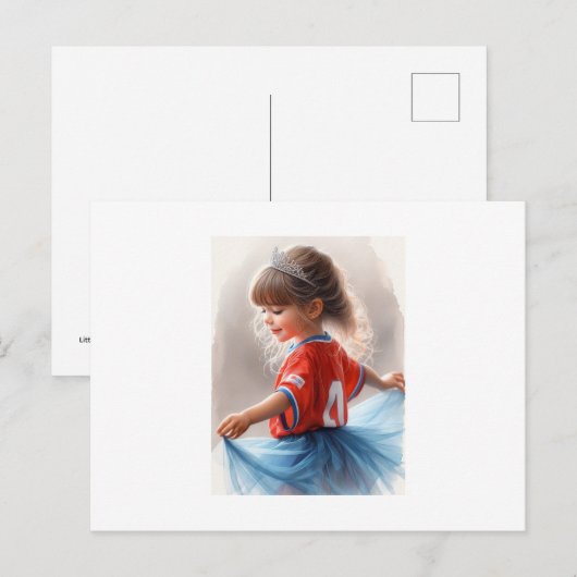 Little Princess With Tiara,  ポストカード (正面/裏面)