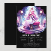 Little Printable Princess Birthday 招待状 (正面/裏面)