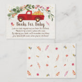 Little Pumpkinトラック赤ちゃんシャワーブックリクエスト エンクロージャーカード (正面/裏面)