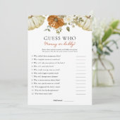 Little Pumpkin推測誰が赤ちゃんシャワーのゲームカード シーズンカード (スタンド正面)