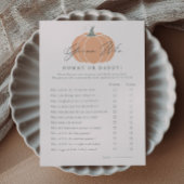 Little Pumpkin推測誰が赤ちゃんシャワーのゲーム 招待状