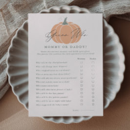 Little Pumpkin推測誰が赤ちゃんシャワーのゲーム 招待状