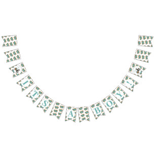 Little Pumpkin男の子の赤ちゃんシャワー バンティングフラッグ