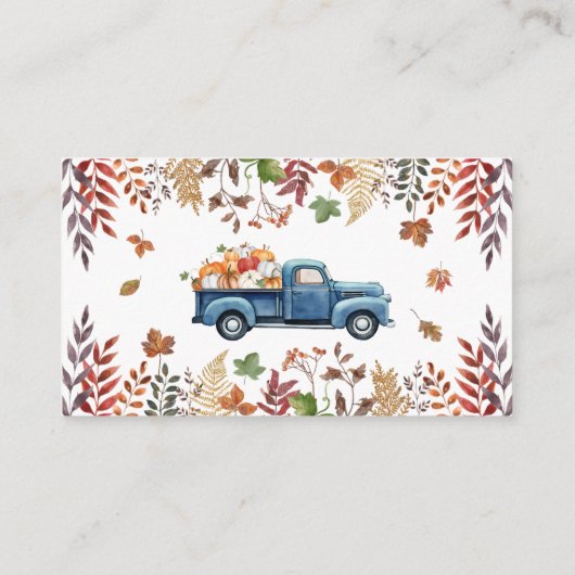 Little Pumpkin男の子ベイビーシャワー推測ゲームの答え エンクロージャーカード (裏面)