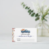 Little Pumpkin男の子ベイビーシャワー推測ゲームの答え エンクロージャーカード (スタンド正面)