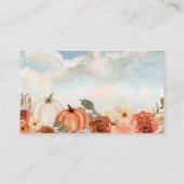 Little Pumpkin赤ちゃんシャワー推測キス数 エンクロージャーカード (裏面)