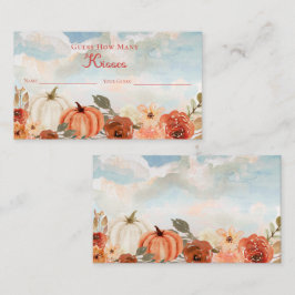 Little Pumpkin赤ちゃんシャワー推測キス数 エンクロージャーカード