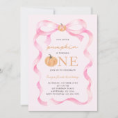 Little Pumpkin 1st Birthday Invitation  招待状 (正面)