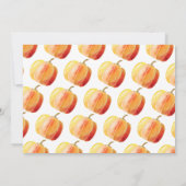 Little Pumpkin 1st Birthday Photo サンキューカード (裏面)