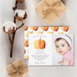 Little Pumpkin 1st Birthday Photo サンキューカード<br><div class="desc">こ感謝していのトレンディーの誕生日写真サンキューカードとスタイルで言いなさい。テンプレートの写真と言葉はパーソナライズする簡単であり、彼らがこれらの素晴らしいyousを受け取るとき、あなたの家族と友人は興奮し感謝していている。</div>