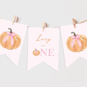 Little Pumpkin 1st Birthday Photo Banner バンティングフラッグ