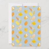 Little Pumpkin Baby Blue Baby Shower by Mail 招待状 (裏面)