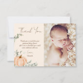 Little Pumpkin Baby Showerの写真 サンキューカード (正面)