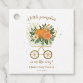Little Pumpkin Baby Shower フェイバータグ (正面)