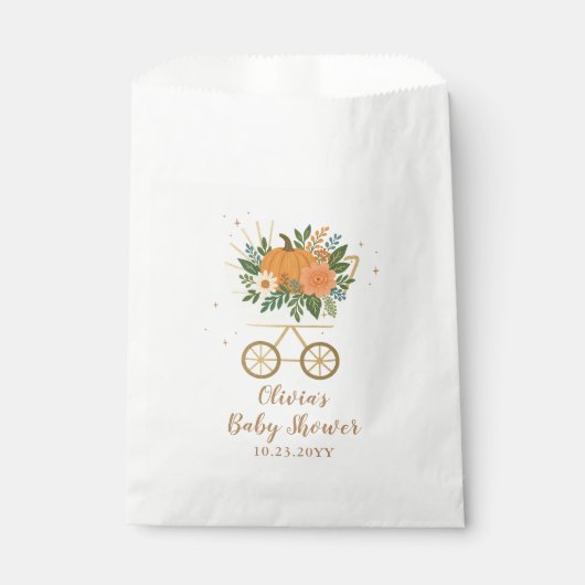 Little Pumpkin Baby Shower フェイバーバッグ (正面)