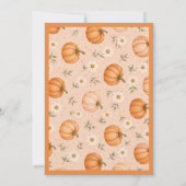 Little Pumpkin Baby Shower 招待状 (裏面)