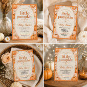 Little Pumpkin Baby Shower 招待状