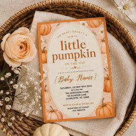 Little Pumpkin Baby Shower 招待状