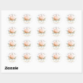  Little Pumpkin Baby Shower Favor Sticker - Orange ラウンドシール (シート)