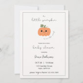Little Pumpkin Baby Shower Invitation 招待状 (正面)