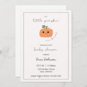 Little Pumpkin Baby Shower Invitation 招待状 (正面/裏面)