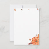 Little Pumpkin Baby Shower Thank You Cards サンキューカード (裏面)