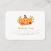 Little Pumpkin BabyShower Books forベビー エンクロージャーカード (正面)