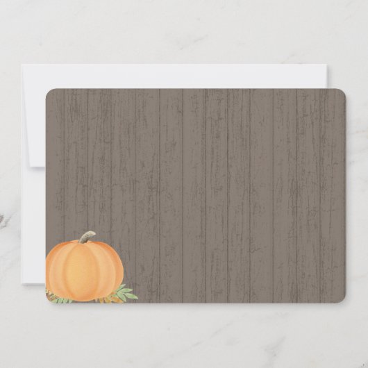 Little Pumpkin Birthの発表 招待状 (裏面)