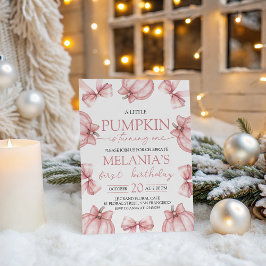 Little Pumpkin Birthday Invite 招待状