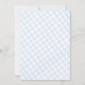 Little Pumpkin Blue Boy  Greenery Baby Shower 招待状 (裏面)