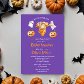 Little Pumpkin Boo – Halloween Baby Shower  招待状