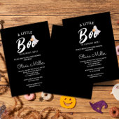 Little Pumpkin Boo – Halloween Baby Shower  招待状