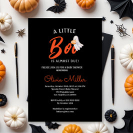 Little Pumpkin Boo – Halloween Baby Shower  招待状