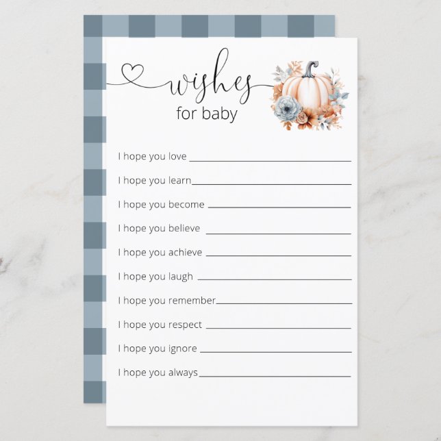 Little Pumpkin Boy Baby Showersベビー (正面/裏面)