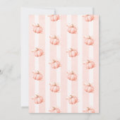 Little Pumpkin Elegant Bow Floral Baby Shower 招待状 (裏面)