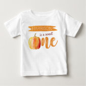 Little Pumpkin Fall 1st Birthday ベビーTシャツ (正面)