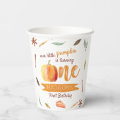 Little Pumpkin Fall 1st Birthday 紙コップ (裏面)
