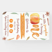 Little Pumpkin Fall 1st Birthday Party Welcome 横断幕 (横)