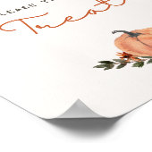 Little Pumpkin Fall Baby Shower Babies are sweet ポスター (角)