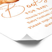 Little Pumpkin Fall Books for Baby Shower Sign フォトプリント (角)